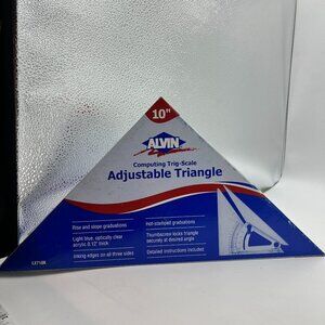 Alvin Adjustable‎ Triangle No. LX710K Computing Trig-Scale 10" with Inking Edge